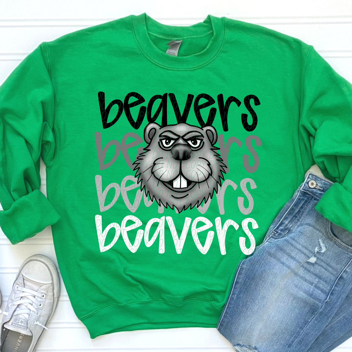 Beavers Word Stacked (CITY) 57425 DTF transfer