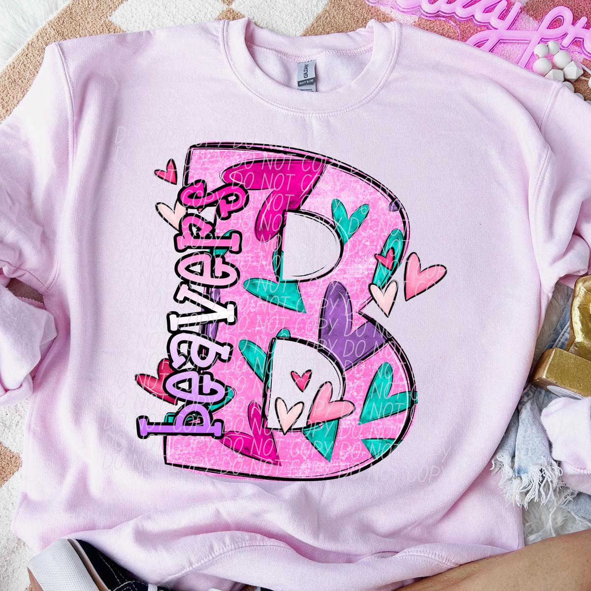 Beavers Valentine Mascot (City) DTF transfer