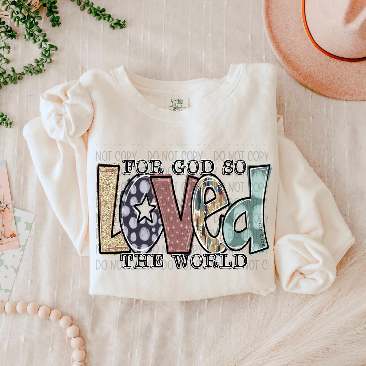 For god so loved the world (SWD) 55407 DTF transfer
