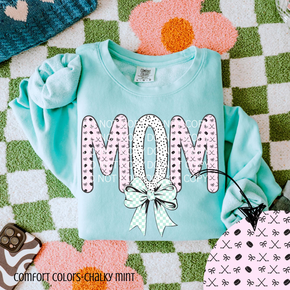 Mom hockey letters (CSG) 90229 DTF transfer