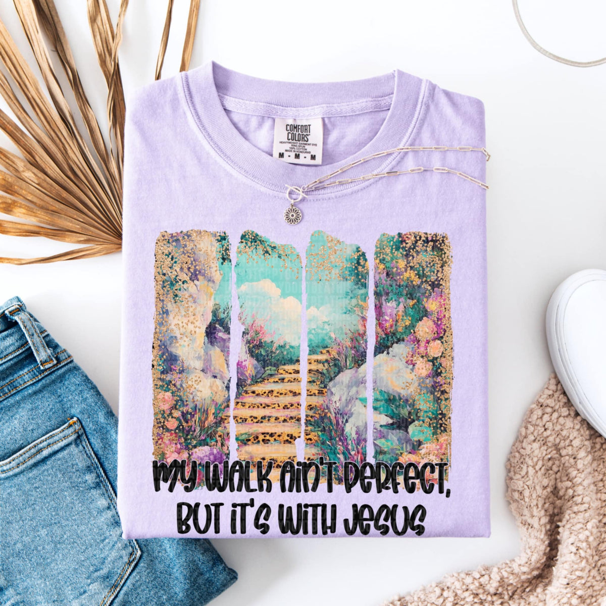 My walk ain’t perfect but it’s with Jesus (SDD) 103010 DTF transfer