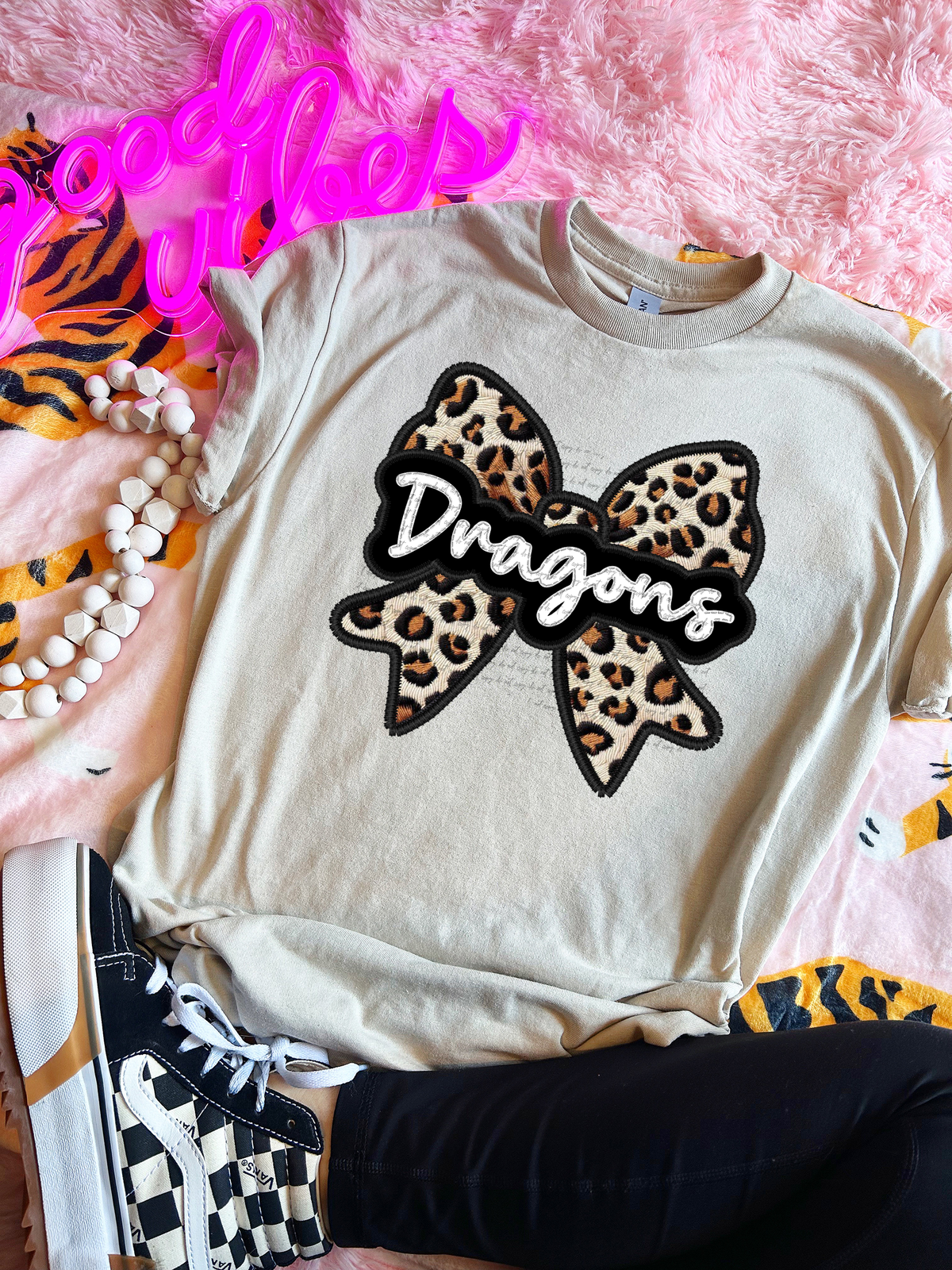 Dragons Faux Embroidery Bow 30543 DTF transfer