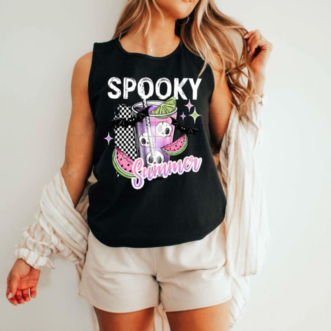 Spooky summer white font (CSC) 94099 DTF transfer