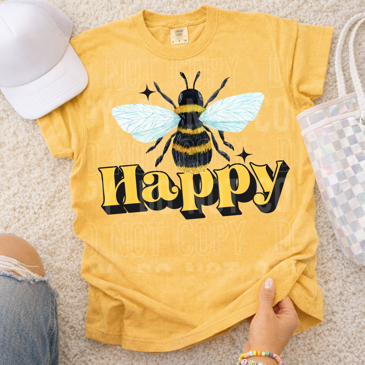 Bee happy (SBB) DTF Transfer