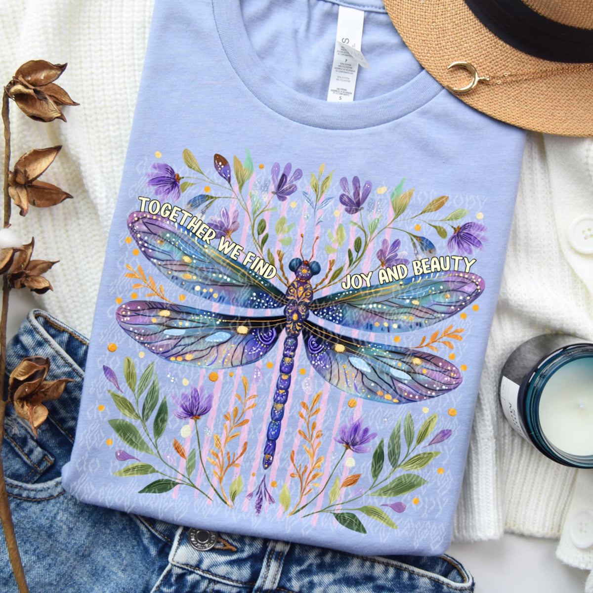 Together we find joy and beauty dragonfly 93129 DTF transfer