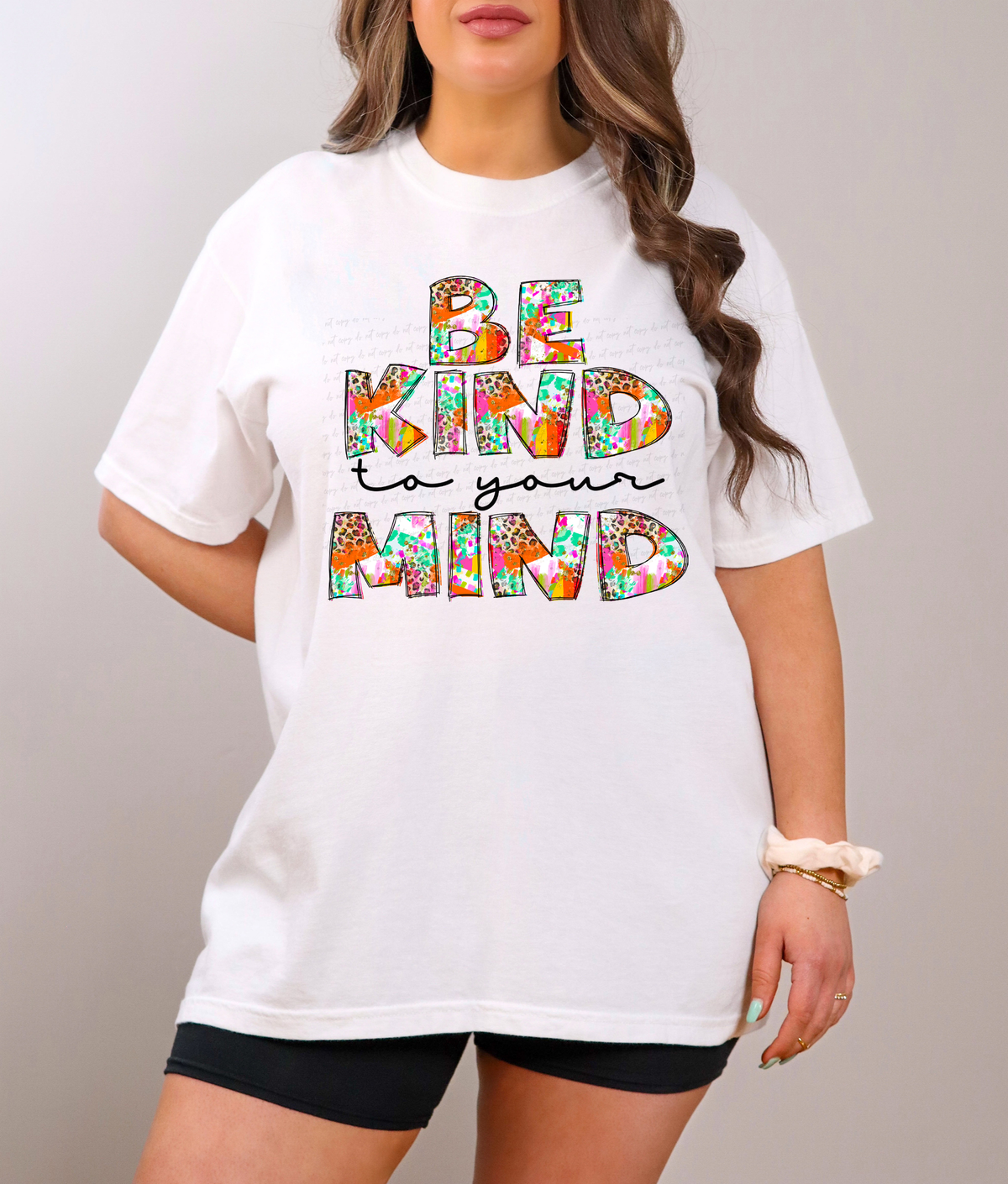 Be Kind To Your Mind Multicolor Leopard Font 116119 DTF Transfer
