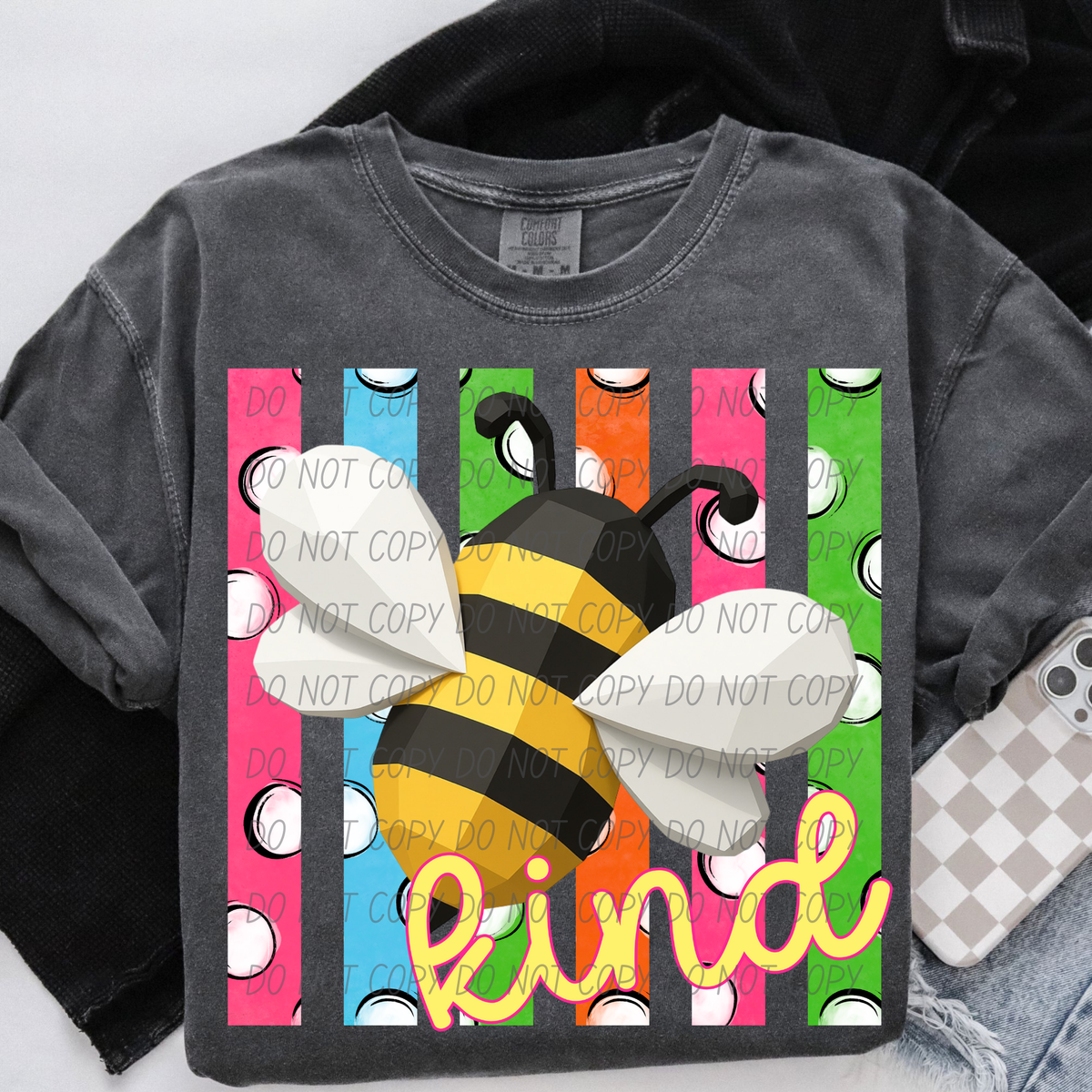 bee kind no face (City) DTF Transfer