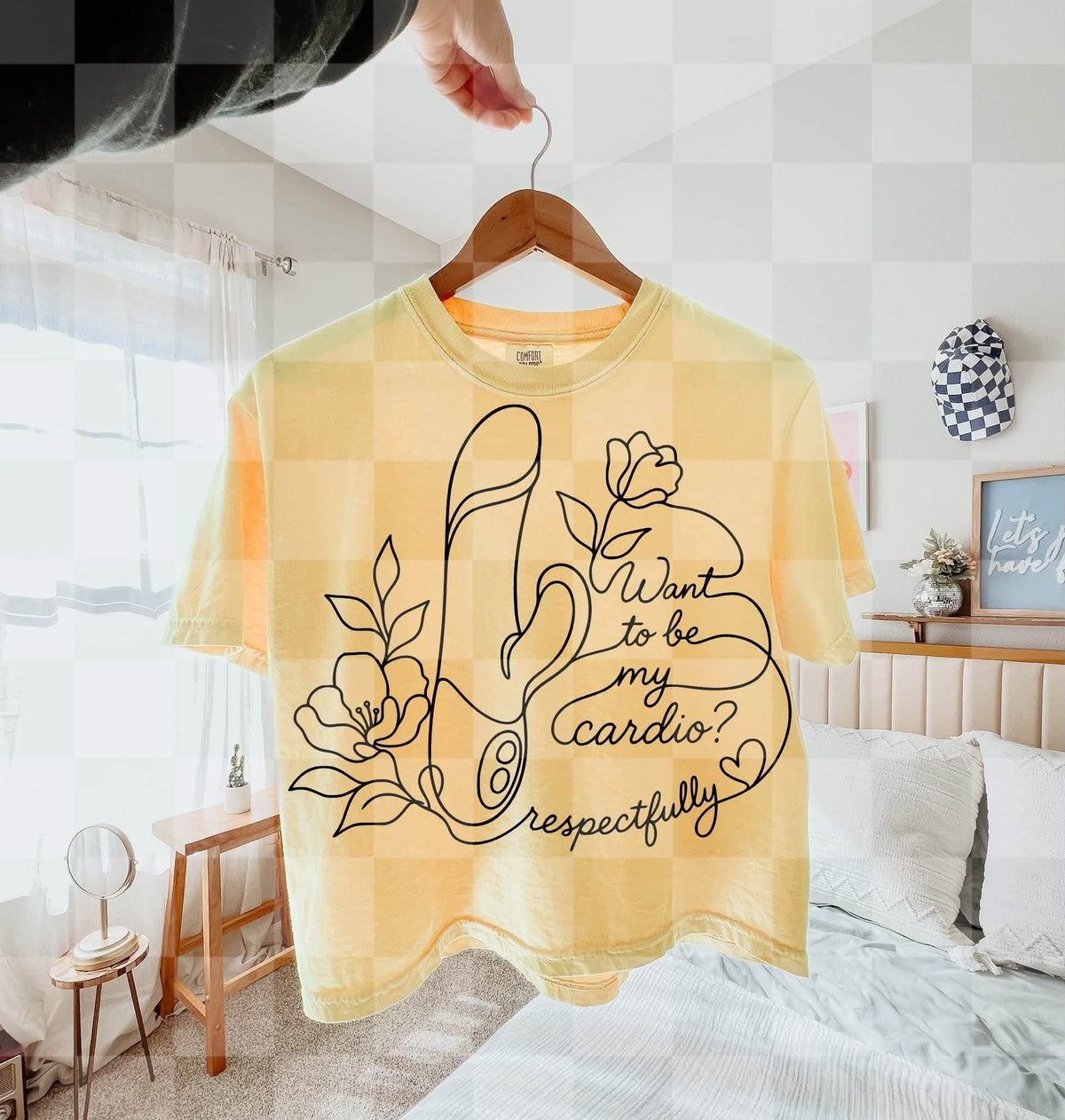 wanna be my cardio line art (lyttle) DTF Transfer