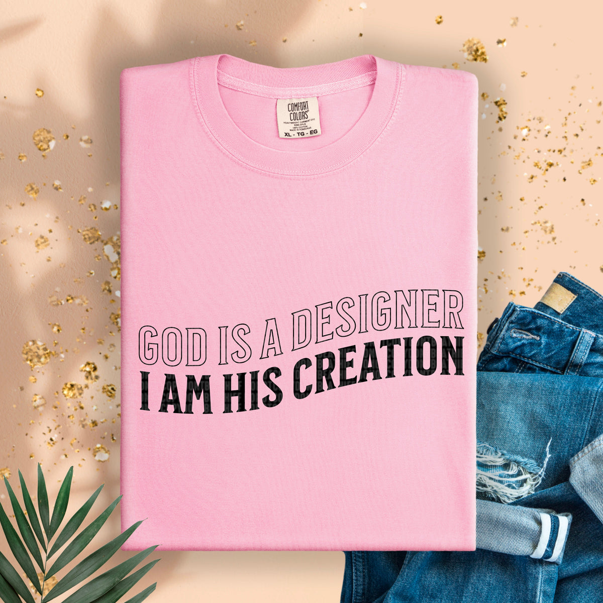 God is a designer I am his creation black font 94961 DTF transfer