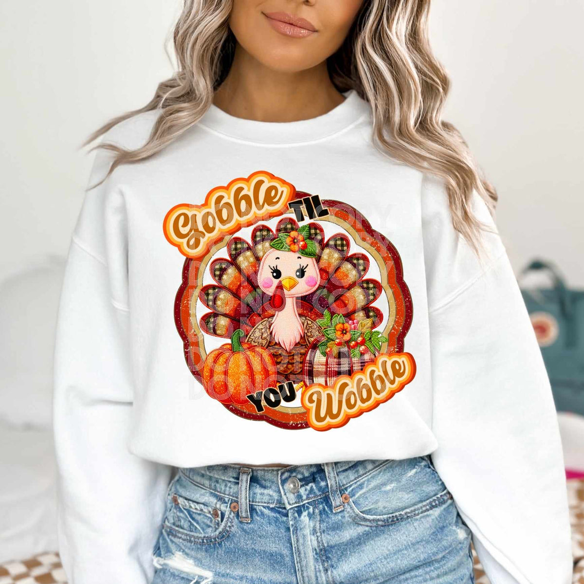 Gobble til you wobble circle (DD) 58281 DTF transfer