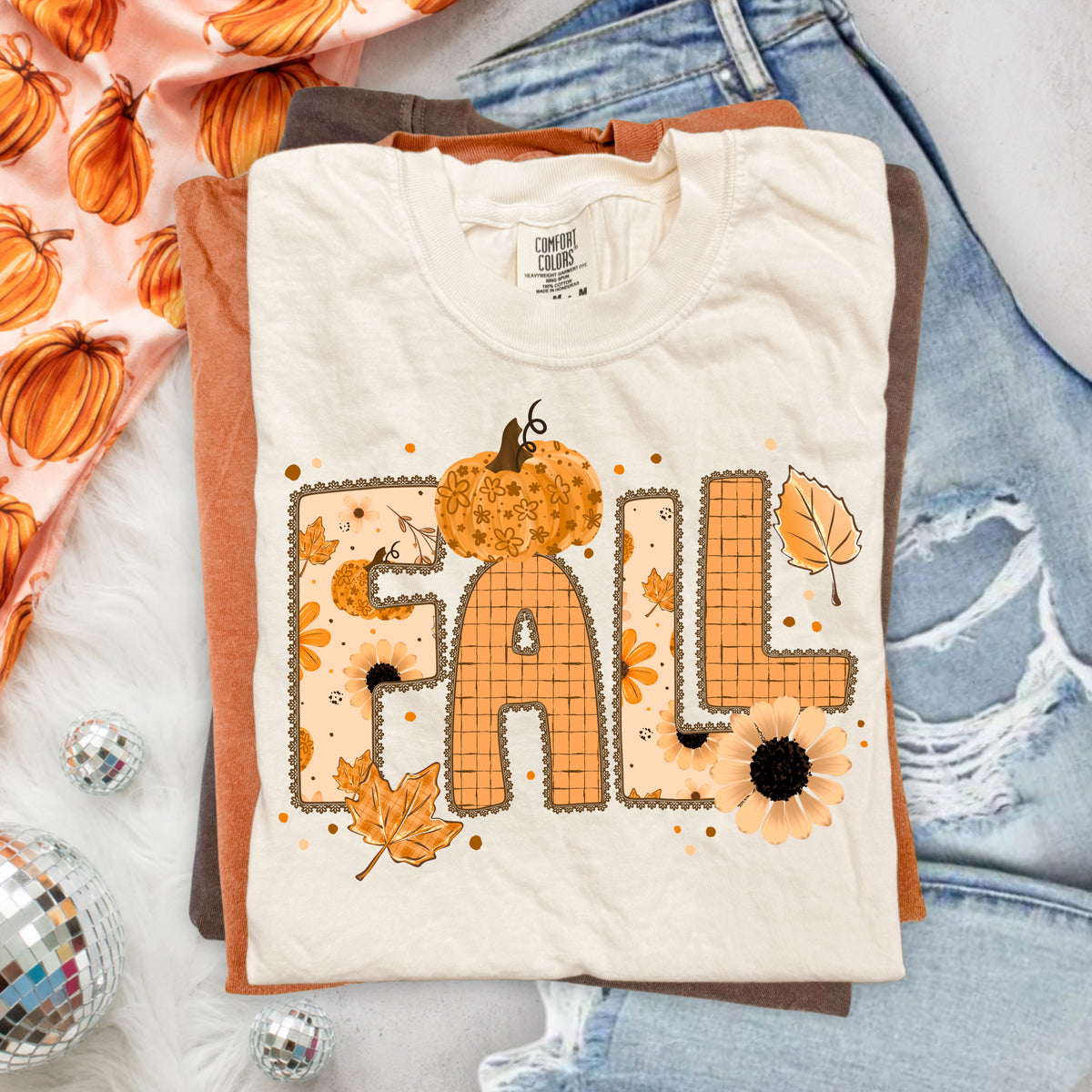 Fall patterns lace (CSC) DTF Transfer