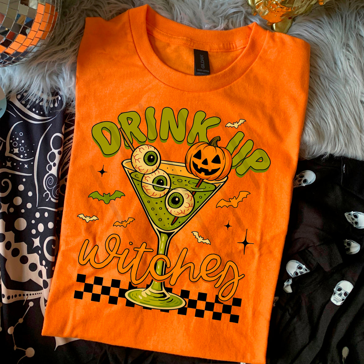 Drink Up Witches eyeball martini Scarlow 110293 DTF transfer