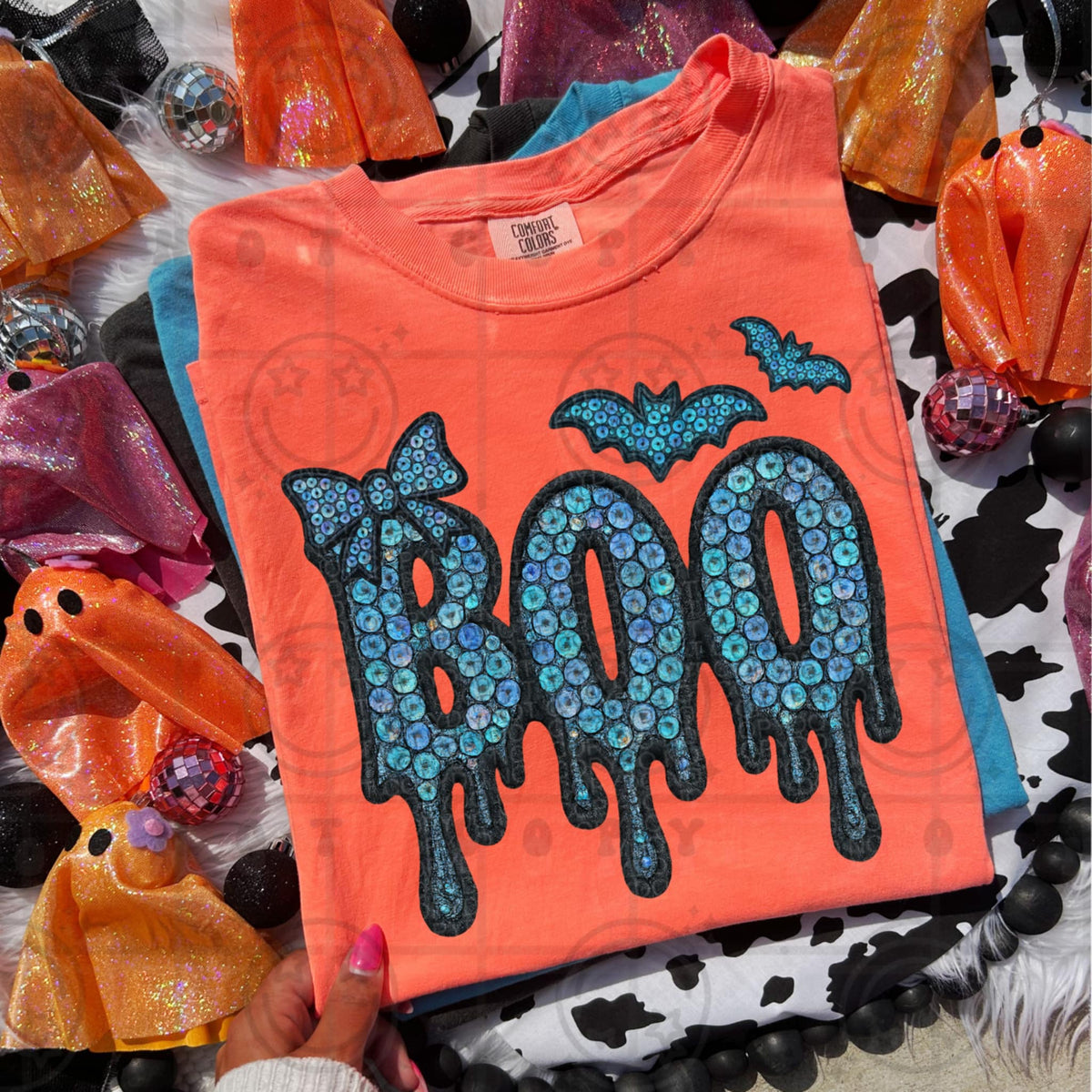 Boo Faux Rhinestones 111211 DTF transfer