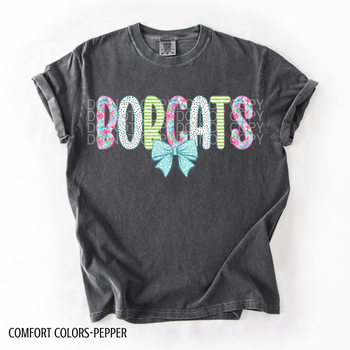 Bobcats blue bow (CSG) 92424 DTF transfer