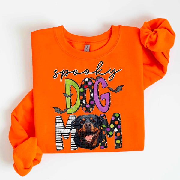 Spooky dog mom rottie 55531 DTF transfer