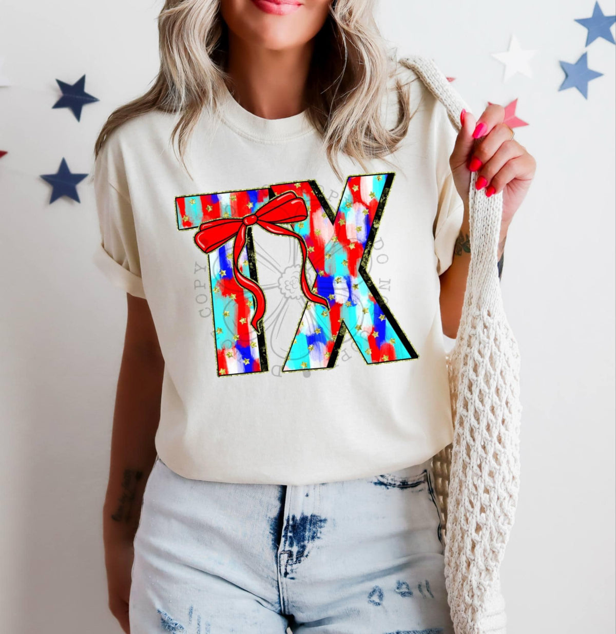 Patriotic brushstroke states DTF transfers