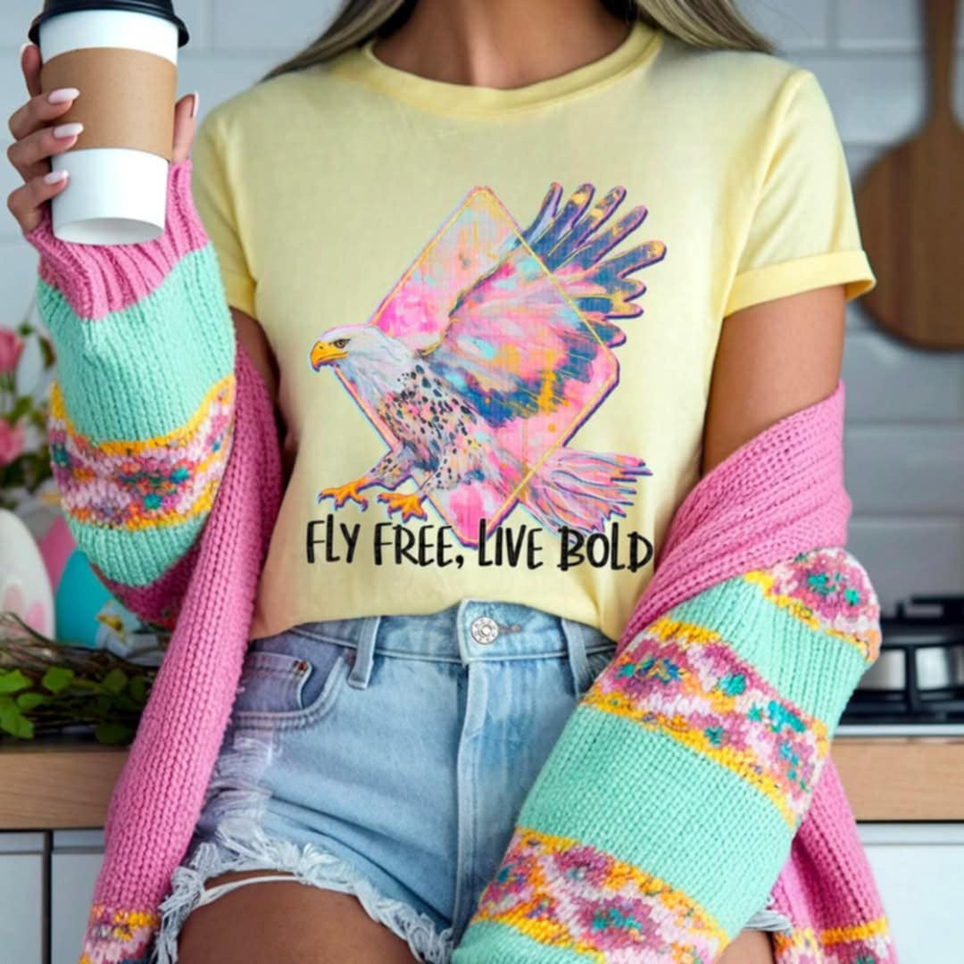 Fly free live bold (SDD) 96101 DTF transfer