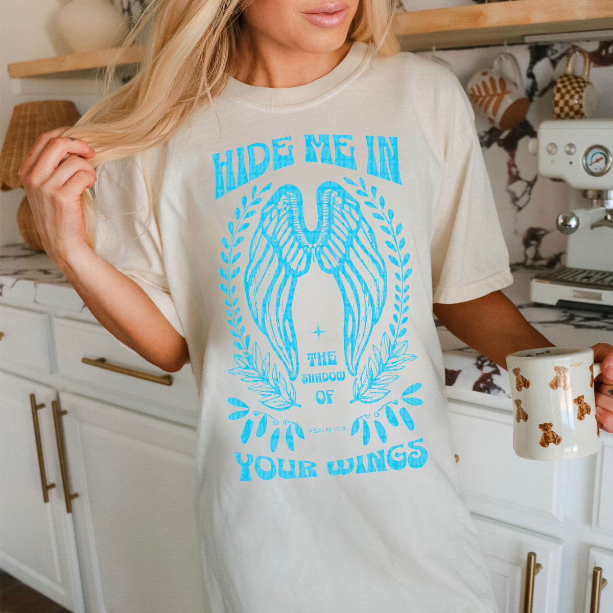 Hide me in the shadow of your wings blue 94943 DTF transfer