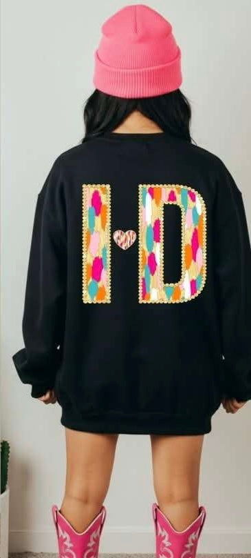 ID brushstroke with heart (S&G) 82967 DTF transfer