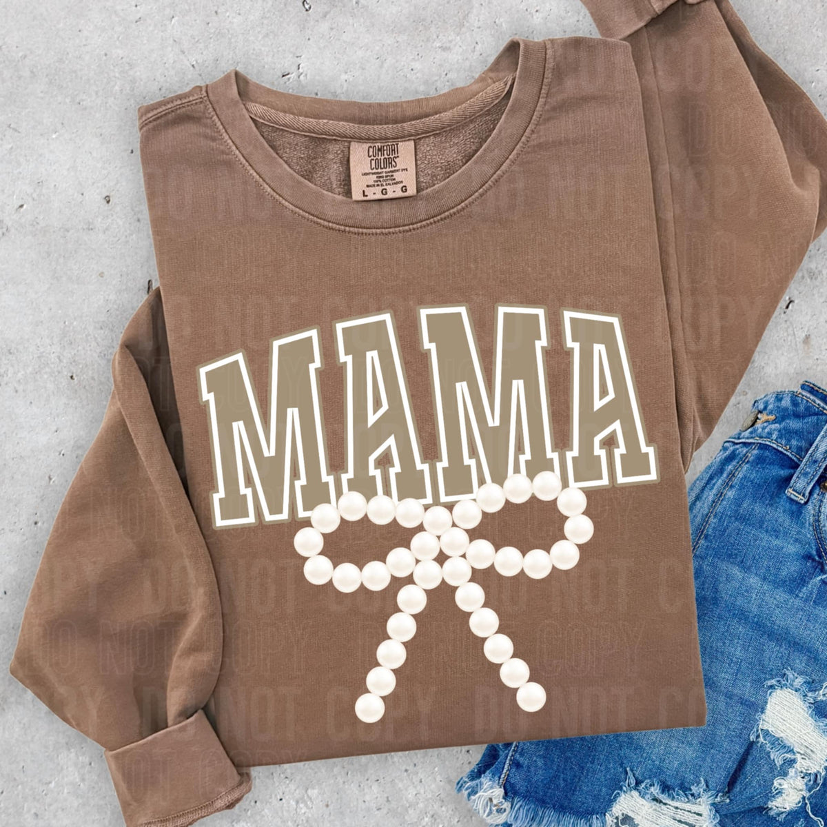 Mama pearl bow (SBB) 92042 DTF transfer