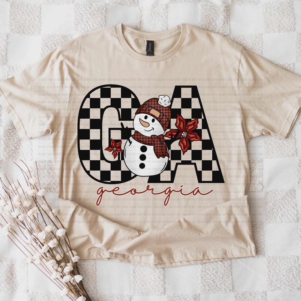 Georgia snowman checker (REVEL) DTF Transfer
