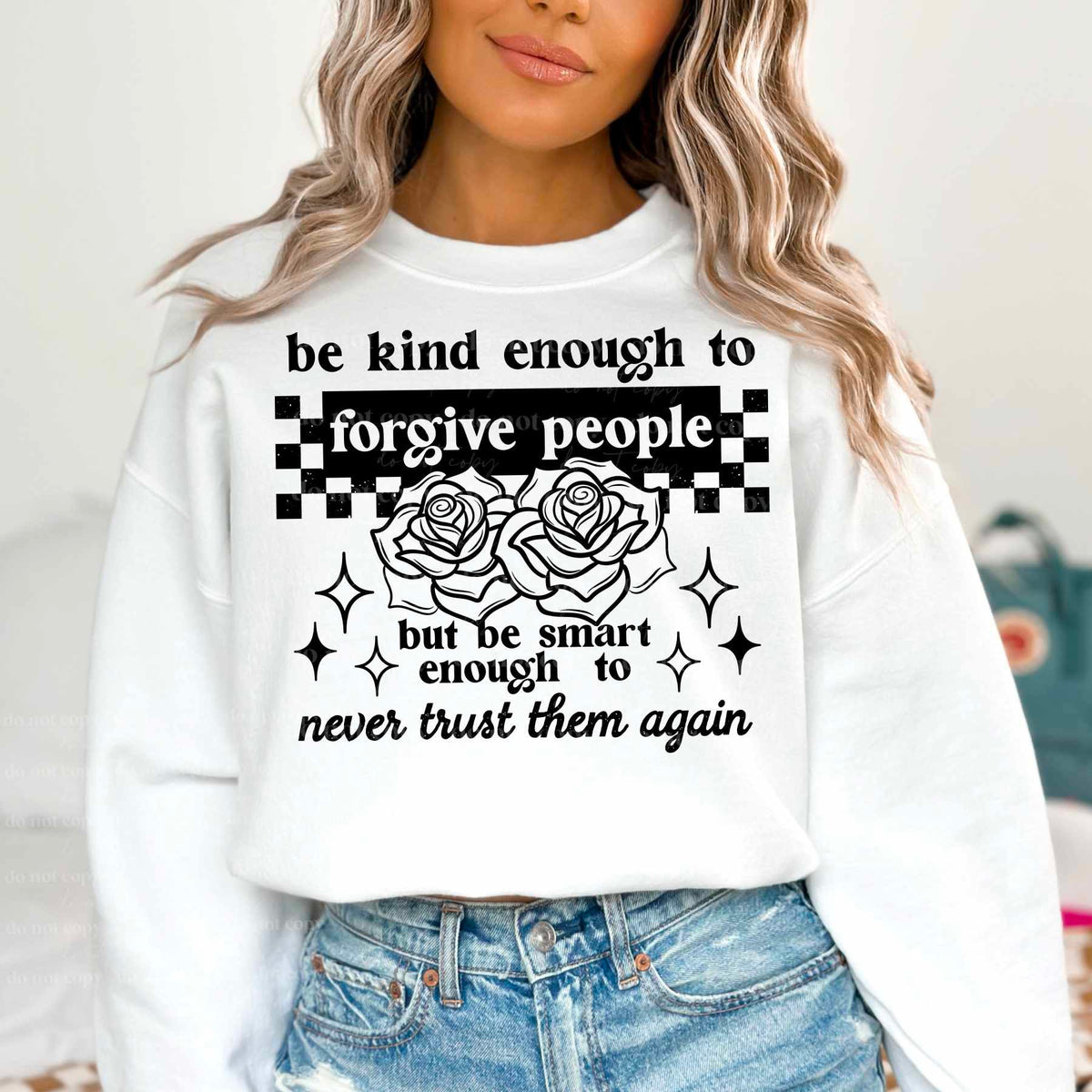 Be kind enough to forgive people BLACK (CSC) 82427 DTF transfer