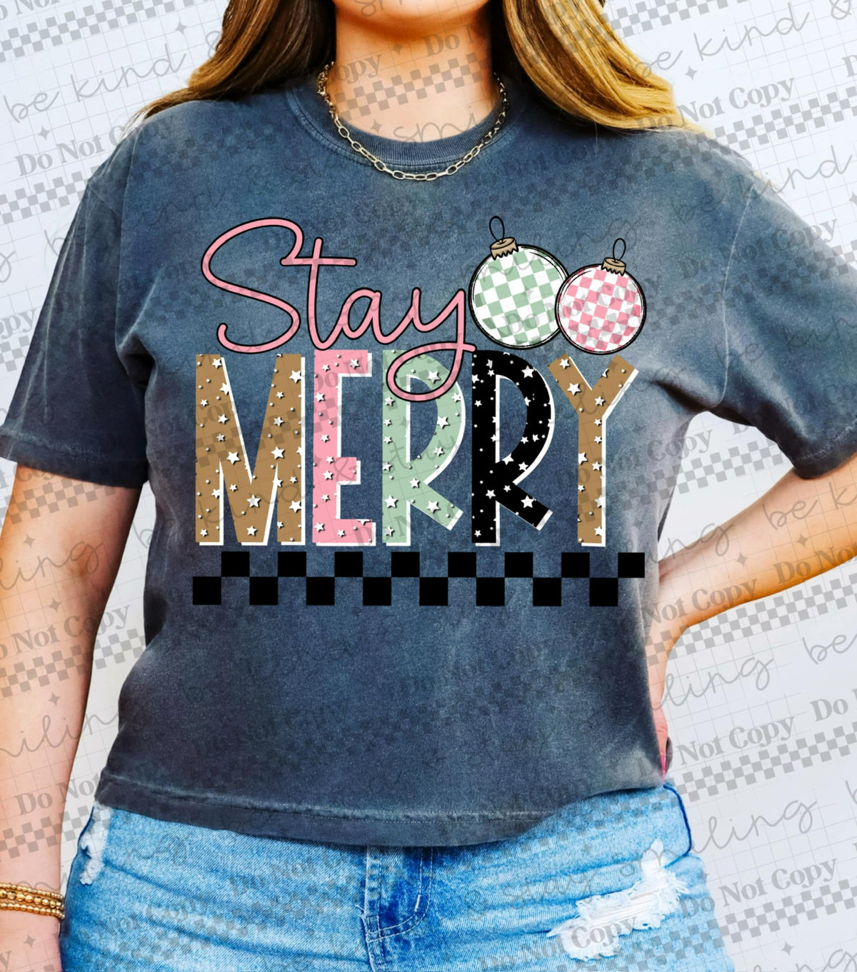 Stay Merry with ornaments (CMLD) 116742 DTF TRANSFER