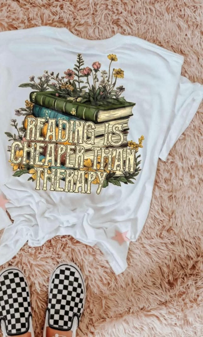 Reading is cheaper than therapy (LYTTLE) 87460 DTF transfer