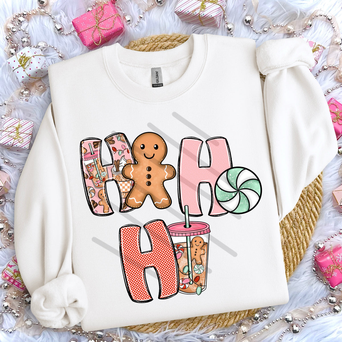 Ho Ho Ho Coffee gingerbread 114019 DTF transfer