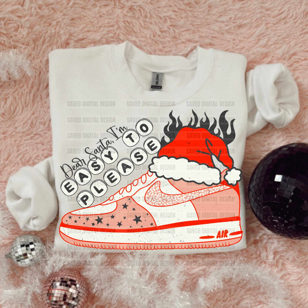 Dear Santa easy to please 64386 DTF transfer