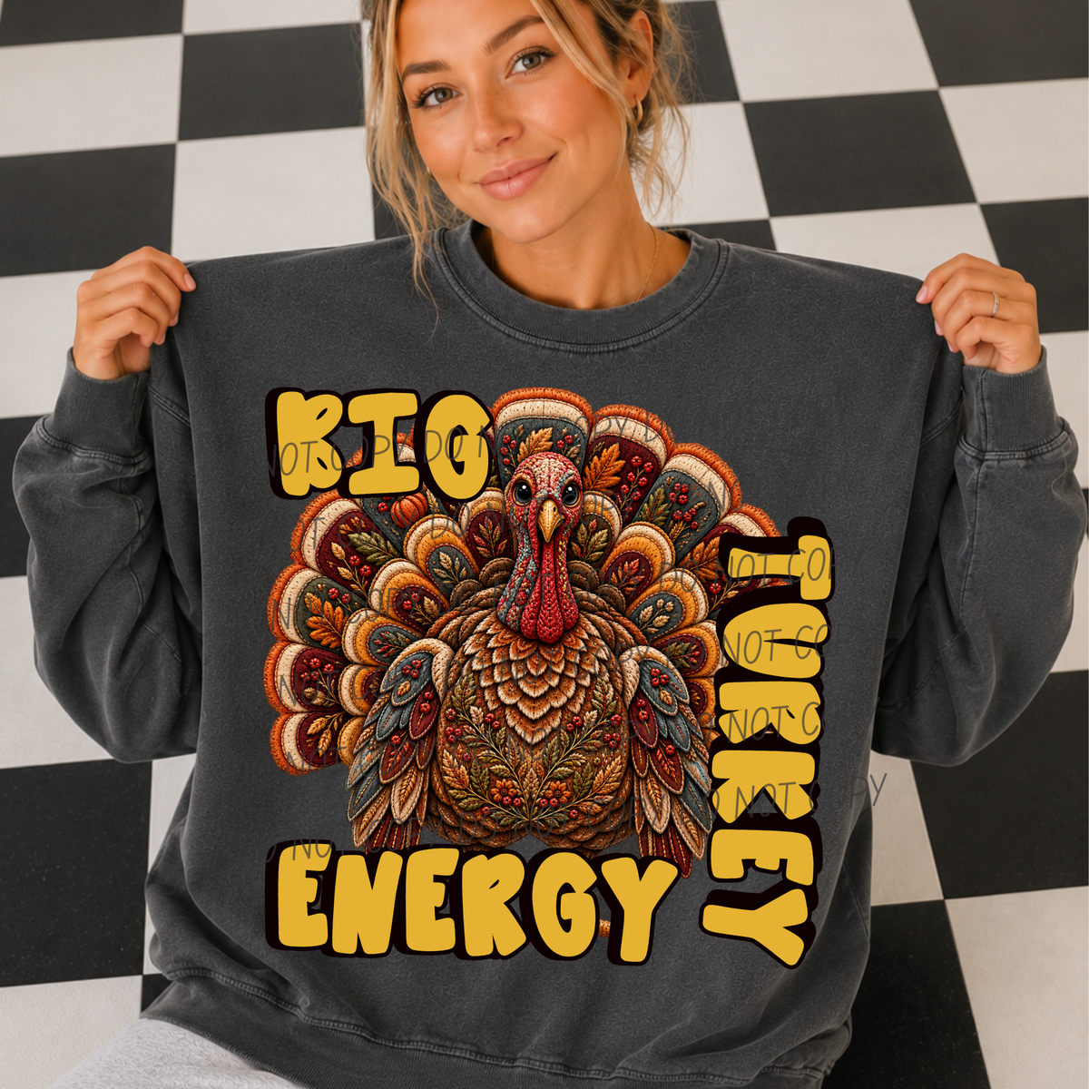 Big Turkey Energy with Turkey (City) DTF Transfer
