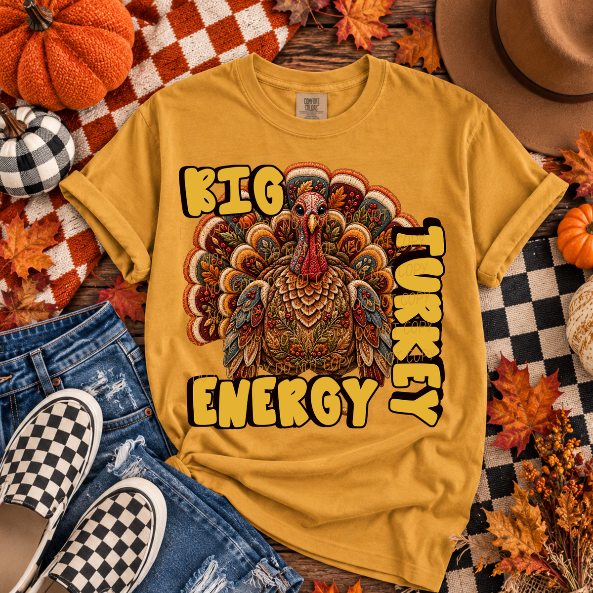 Big Turkey Energy with Turkey (City) DTF Transfer
