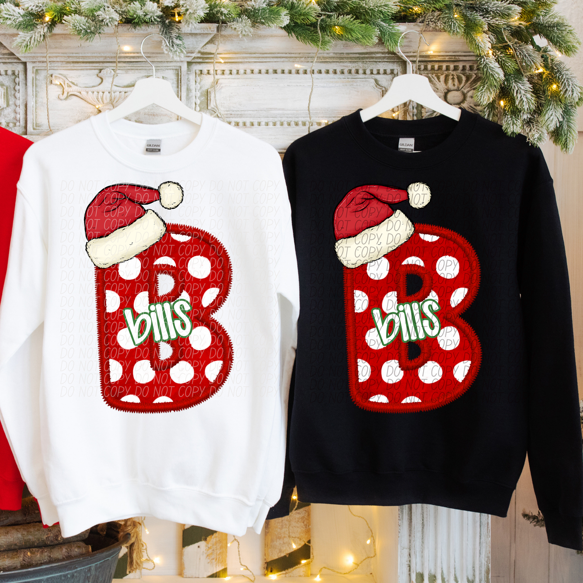 B Bills Christmas Faux Embroidery (CITY) 66260 DTF transfer