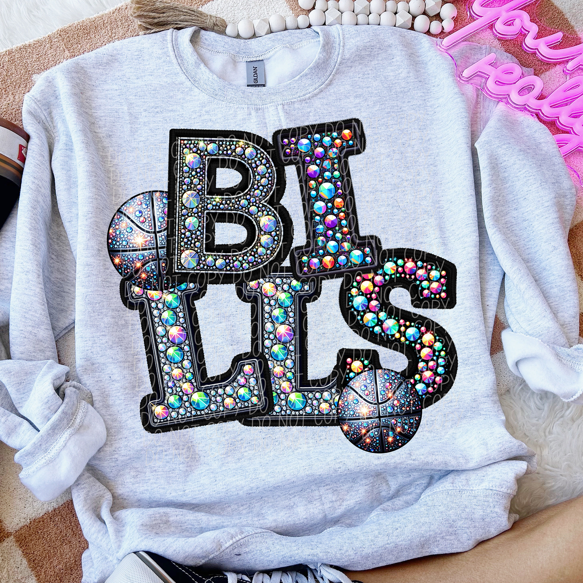 Bills Basketball Rhinestone (CITY) 66617 DTF transfer