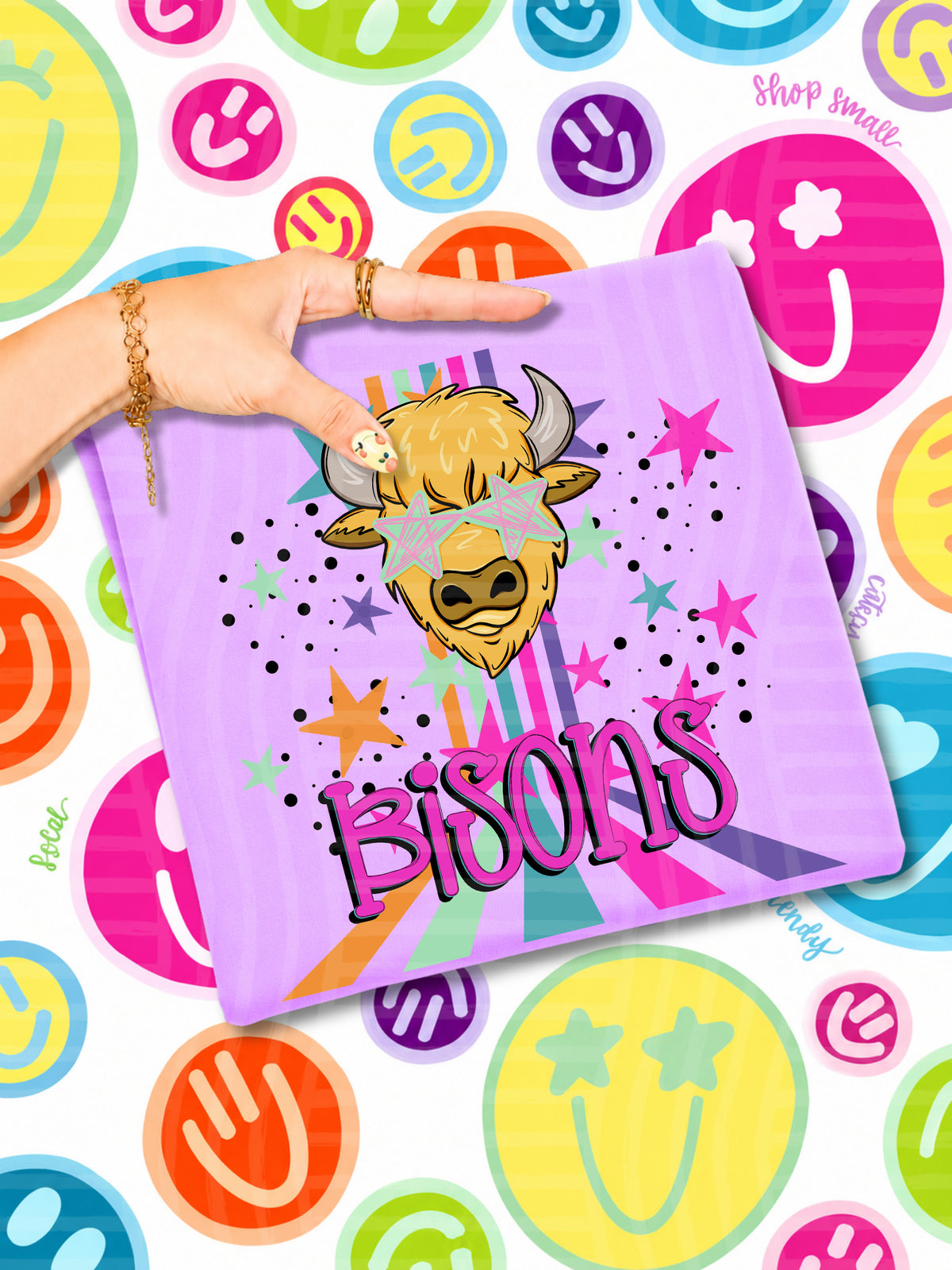 bisons starry eyes rainbow (caplinger) DTF Transfer