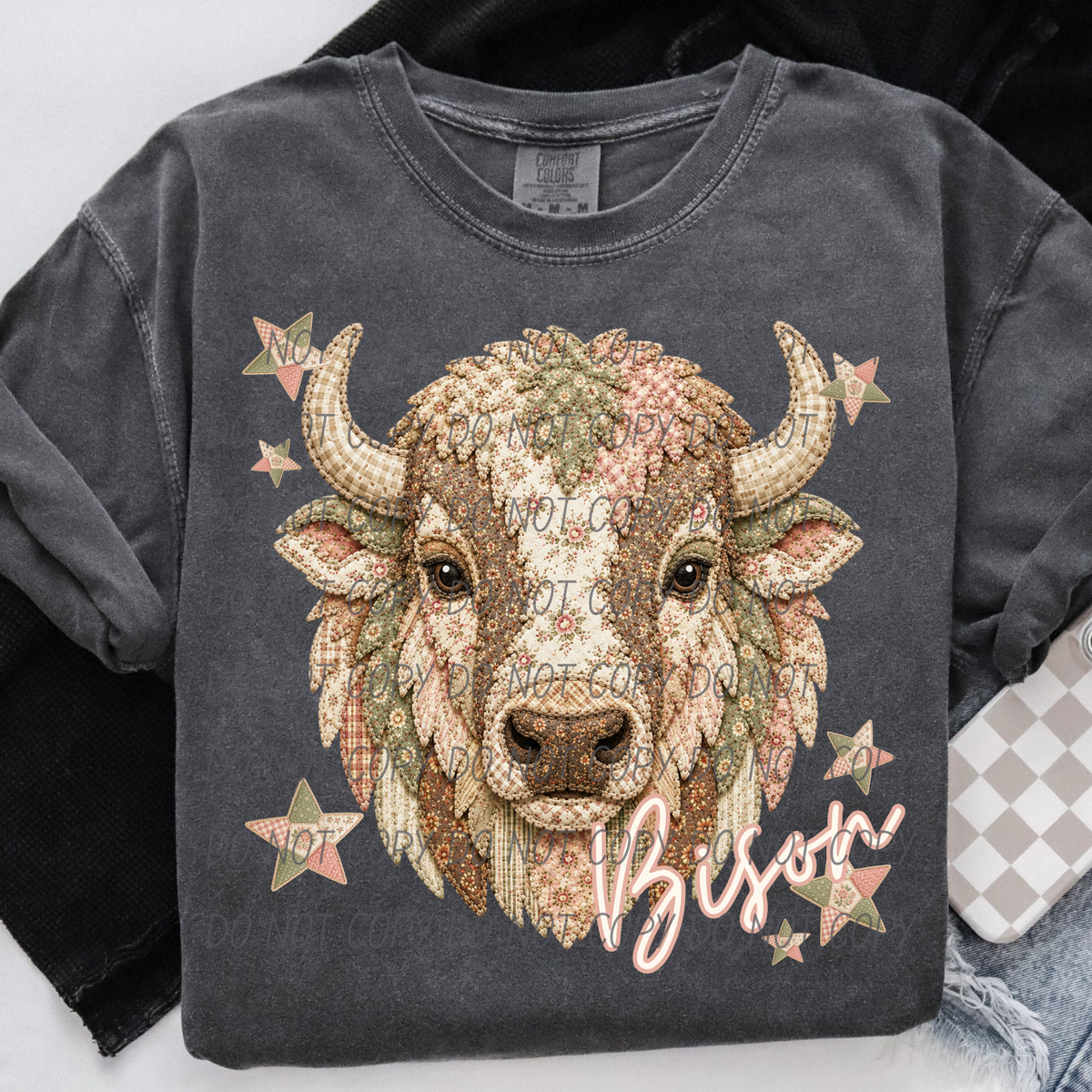 Bison meemaw mascot (City) DTF Transfer