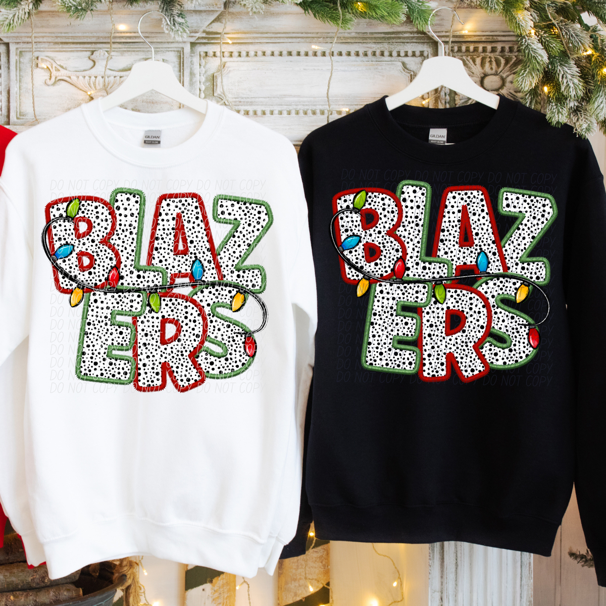 Blazers Christmas Light Mascots (City) DTF Transfer