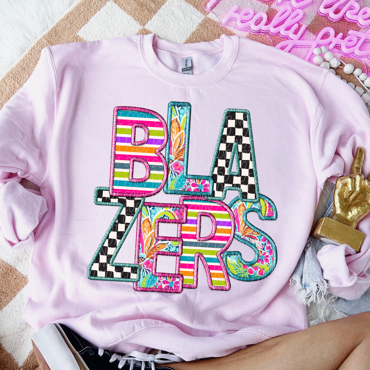 BLAZERS bright patterns (CITY) DTF transfer