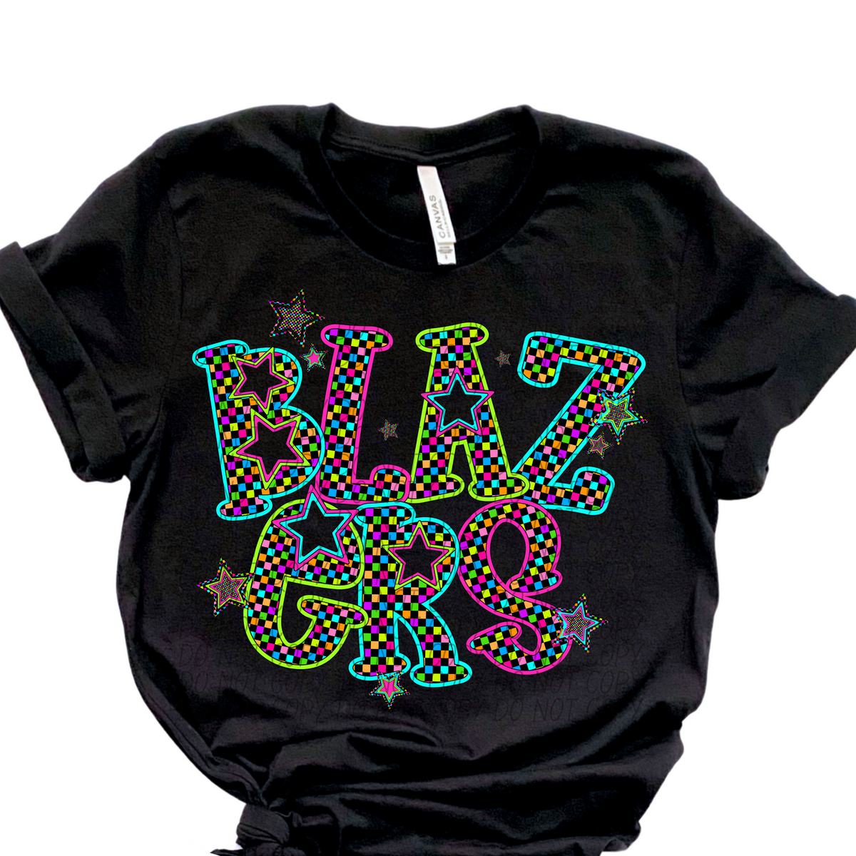 Blazers Neon Stars (City) 100766 DTF transfer