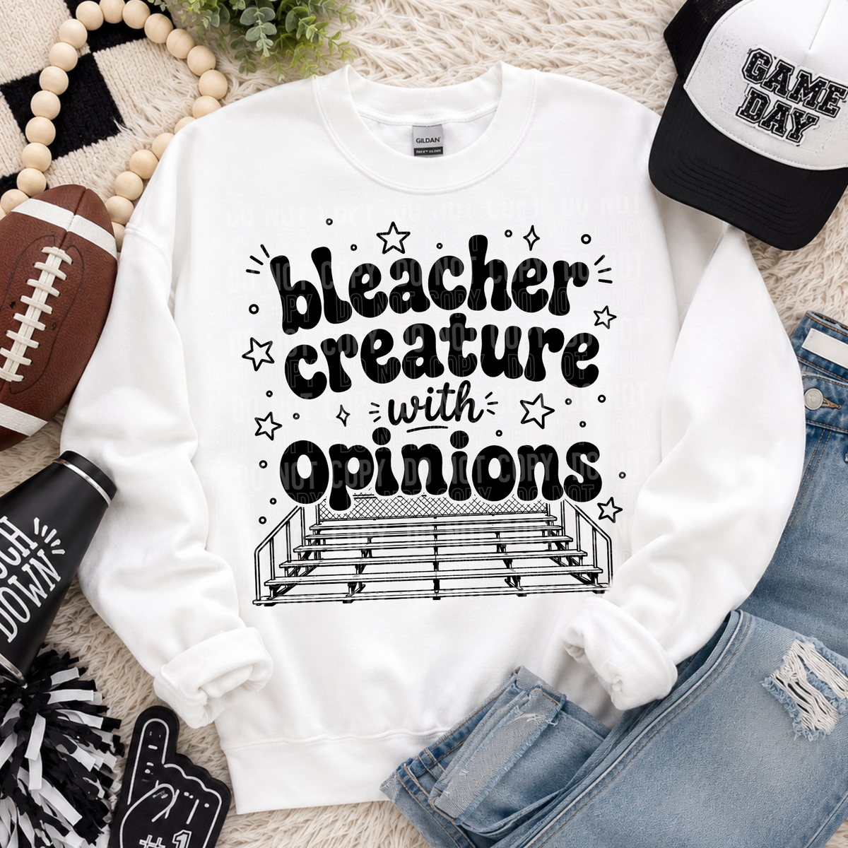 Bleacher creature with opinions BLACK (SBB) DTF Transfer