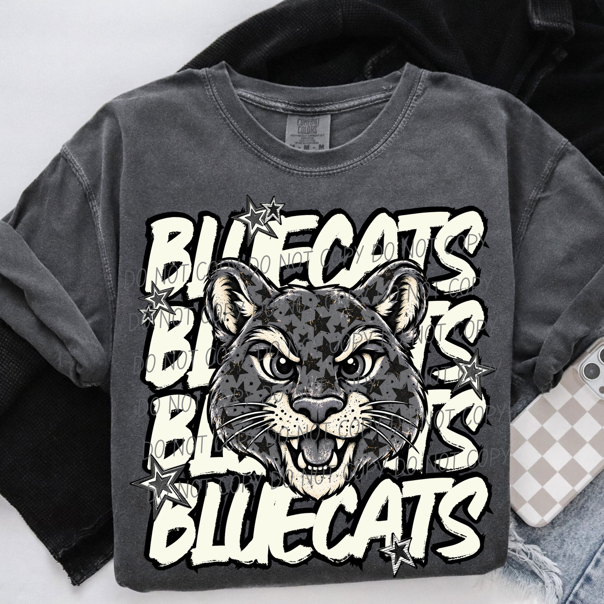 bluecats varsity after dark (city) DTF Transfer