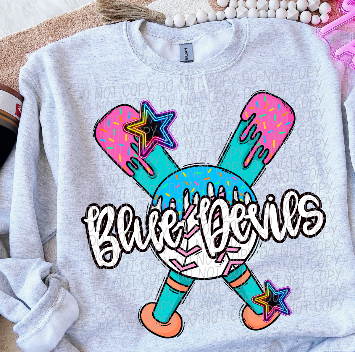 Dripping baseball Blue Devils (CITY) DTF transfer