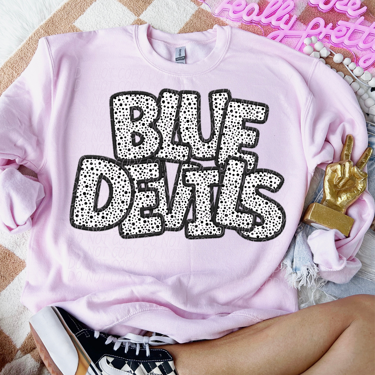 Blue Devils Polka Dot (CITY) 66697 DTF transfer