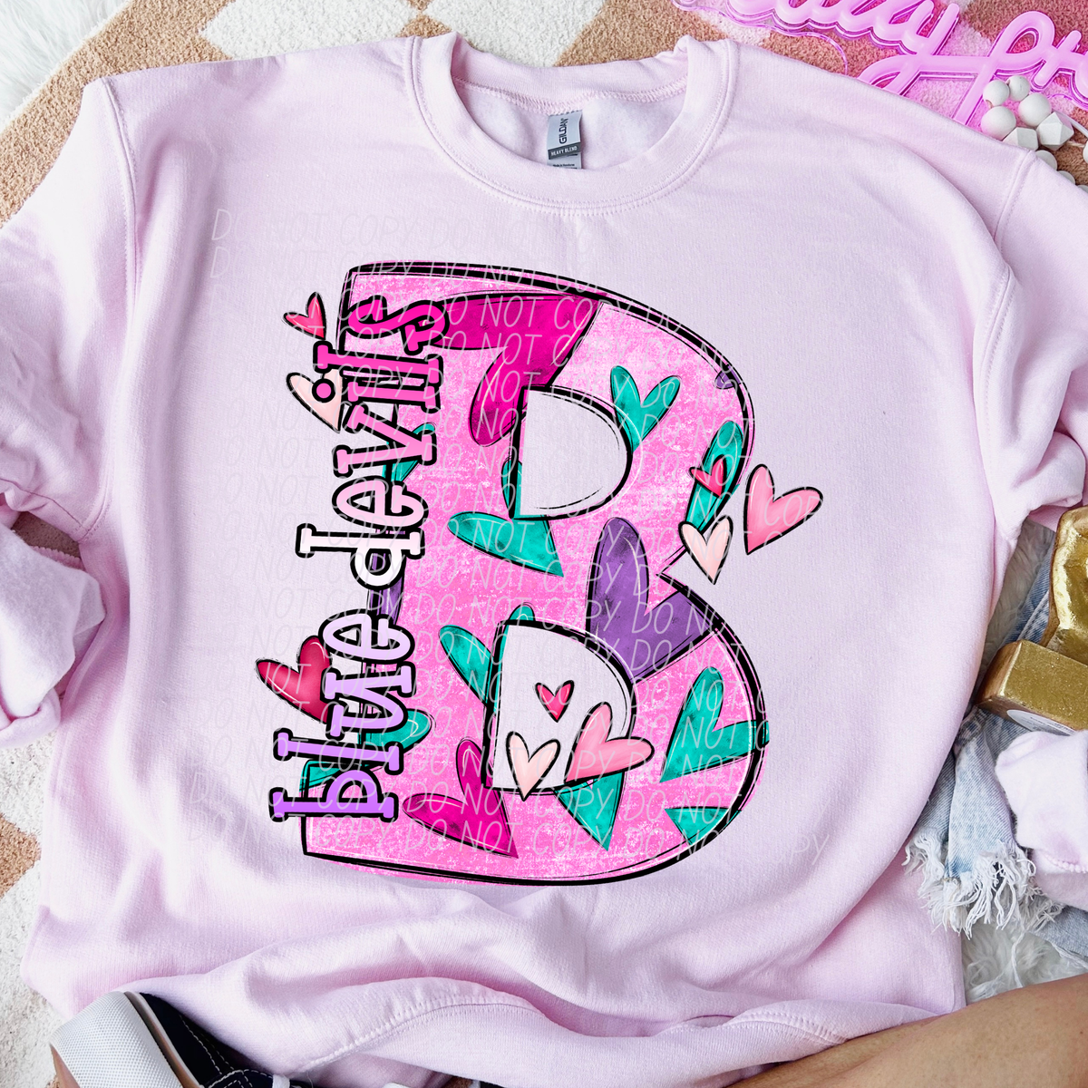 Black Devils Valentine Mascot (City) DTF transfer