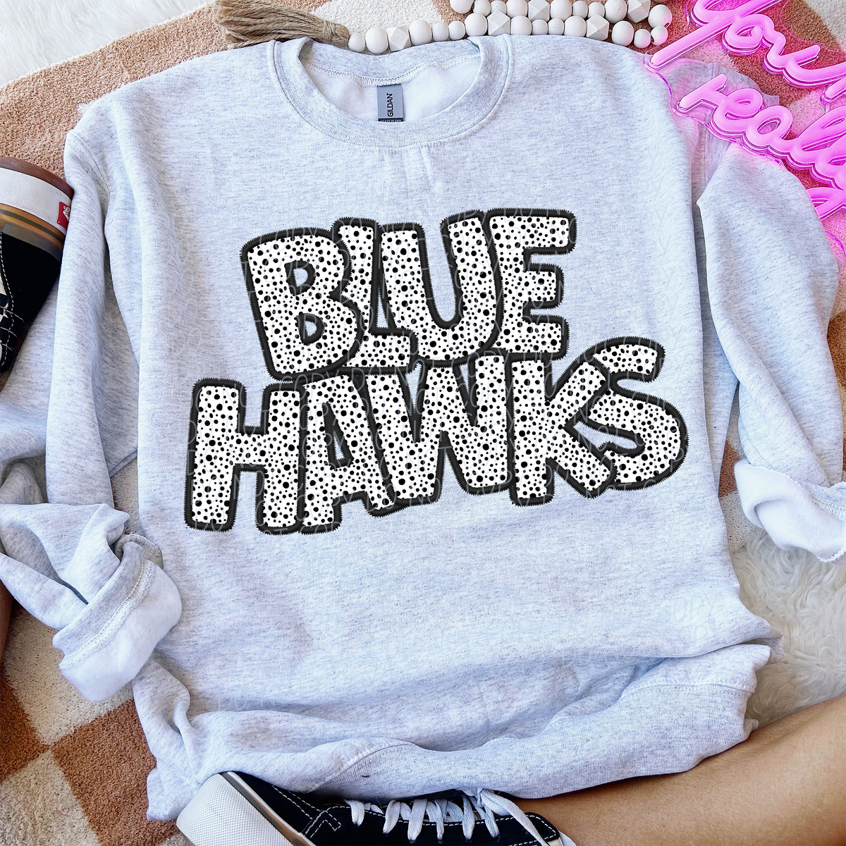 Blue Hawks Polka Dot (CITY) 66698 DTF transfer