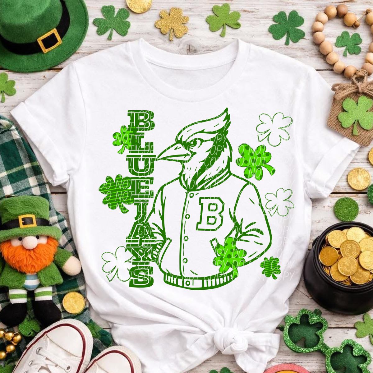 Letterman Clover Bluejays (City) DTF transfer