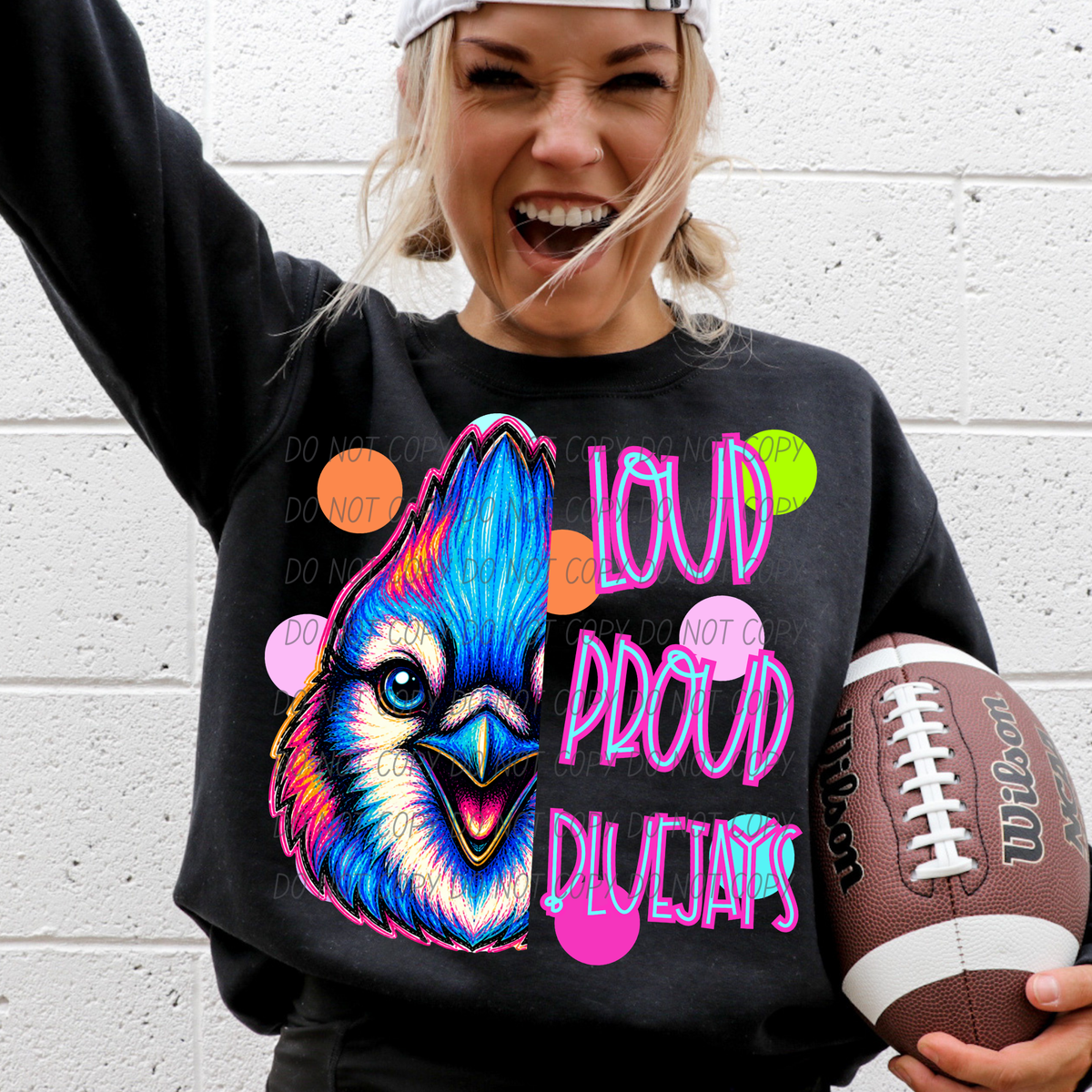 bluejays loud proud polkadots (city) DTF transfer