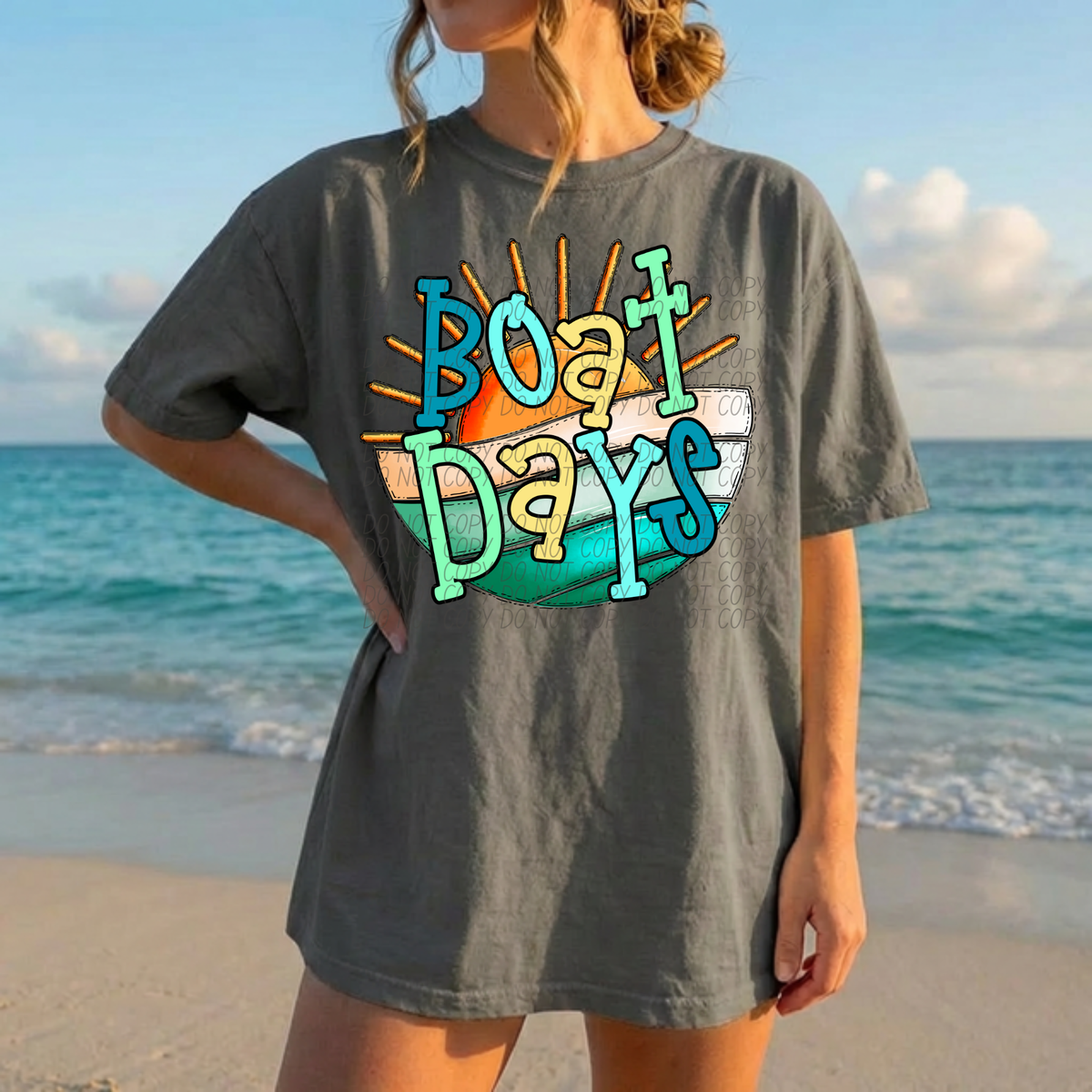 Boat days sun circle (City) DTF Transfer