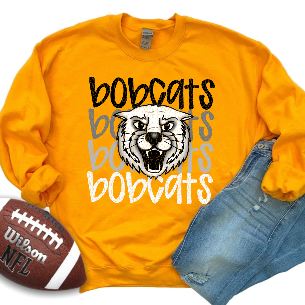 Bobcats Word Stacked (CITY) 57428 DTF transfer