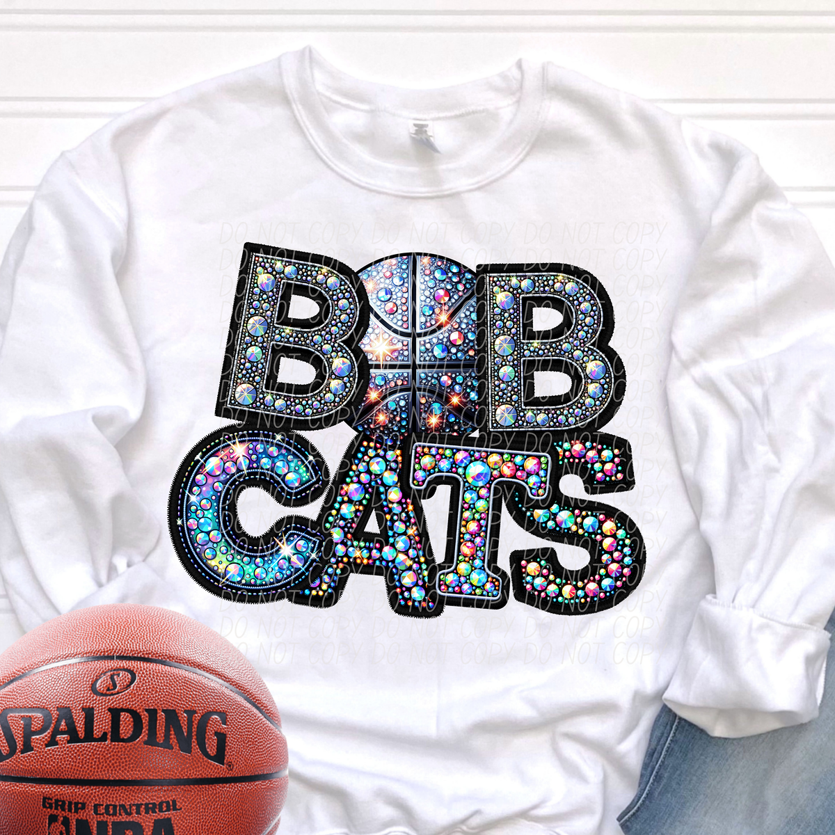 Bobcats Basketball Rhinestone (CITY) 66487 DTF transfer
